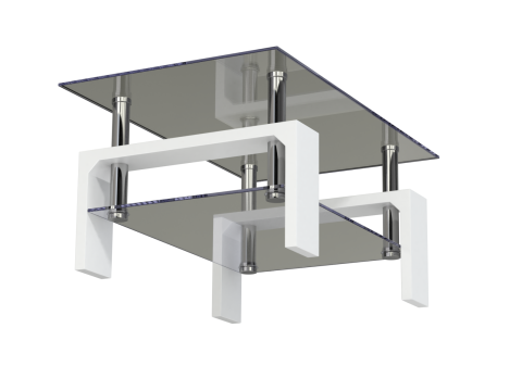 Glass Coffee Table Model-3 with Carpet 3D मॉडल
