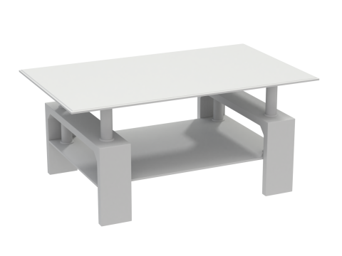 Glass Coffee Table Model-3 with Carpet 3D मॉडल