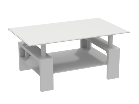 Glass Coffee Table Model-3 with Carpet 3D Model