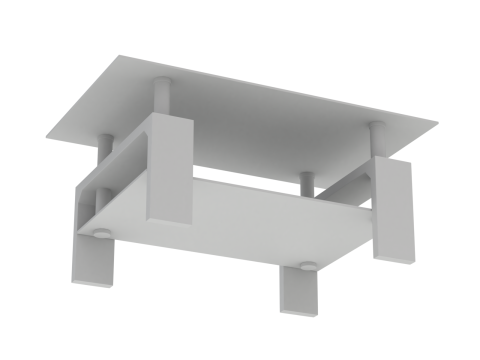 Glass Coffee Table Model-3 with Carpet 3D मॉडल
