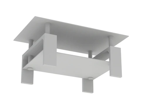 Glass Coffee Table Model-3 with Carpet 3D Model