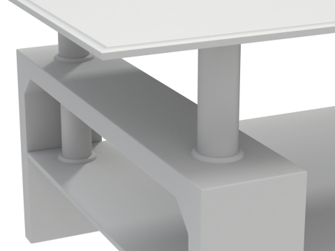 Glass Coffee Table Model-3 with Carpet 3D मॉडल