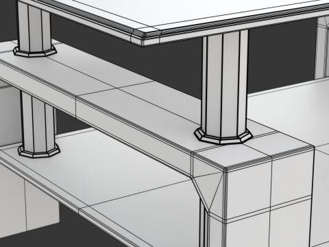 Glass Coffee Table Model-3 with Carpet 3D मॉडल