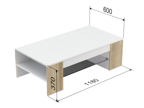Coffee Table Model-4 with Carpet Modello 3D
