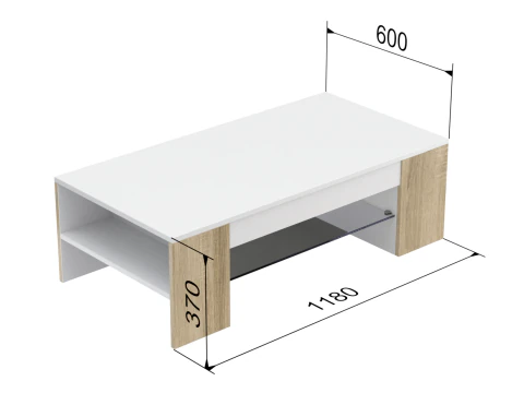 Coffee Table Model-4 with Carpet 3D Model