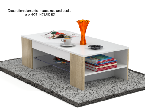 Coffee Table Model-4 with Carpet Modello 3D