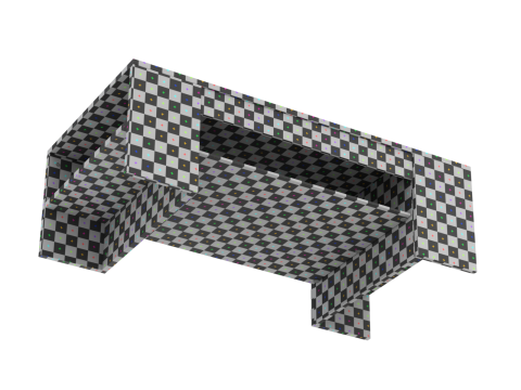 Coffee Table Model-4 with Carpet Modello 3D