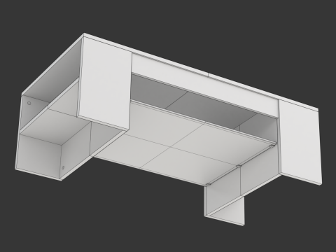 Coffee Table Model-4 with Carpet Modello 3D