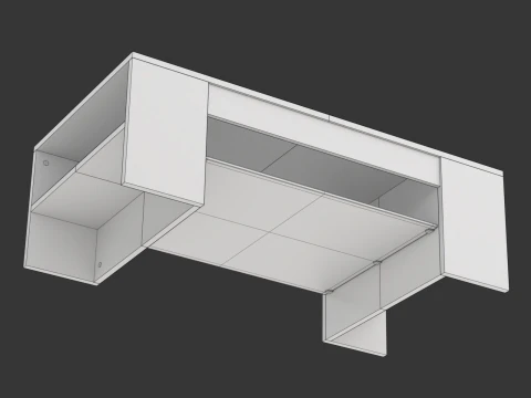Coffee Table Model-4 with Carpet 3D Model