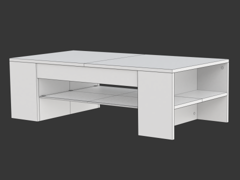Coffee Table Model-4 with Carpet Modello 3D