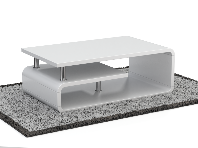Rounded Coffee Table Model-5 with Carpet 3D Модель .c4d .max .obj .3ds .fbx .stl .blend