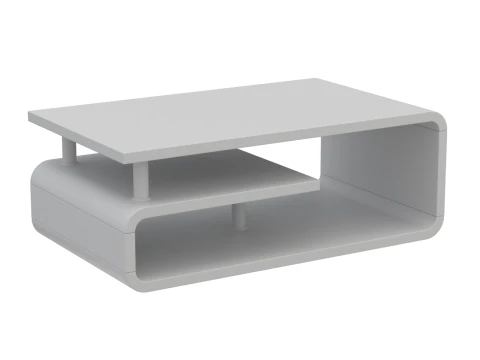Rounded Coffee Table Model-5 with Carpet 3D Model