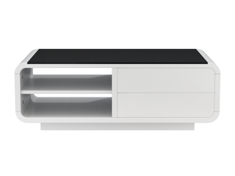 Rounded Coffee Table Model-6 with Carpet Model 3D
