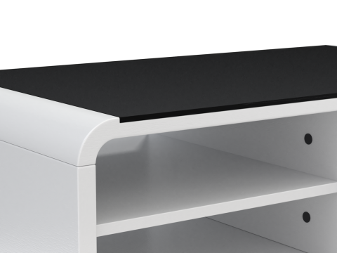 Rounded Coffee Table Model-6 with Carpet Model 3D