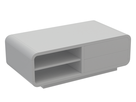 Rounded Coffee Table Model-6 with Carpet Model 3D