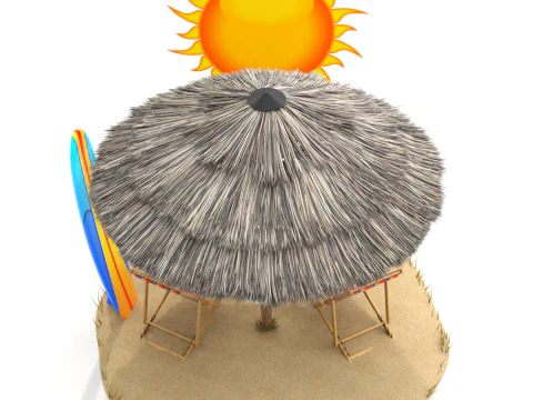 Beach Scene 3D Model