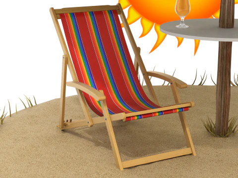 Beach Scene 3D Model