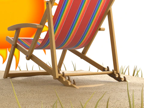 Beach Scene 3D Model