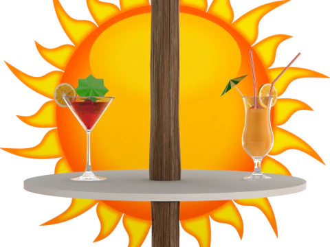 Beach Scene 3D Model