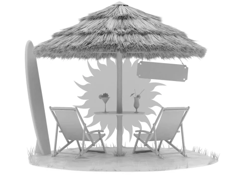 Beach Scene 3D Model