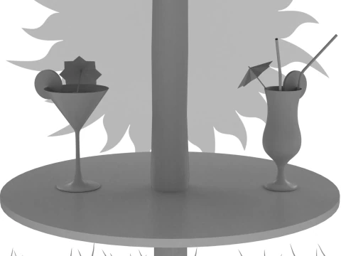 Beach Scene 3D Model