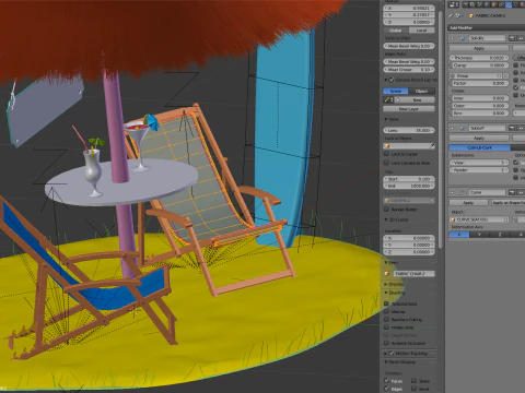 Beach Scene 3D Model