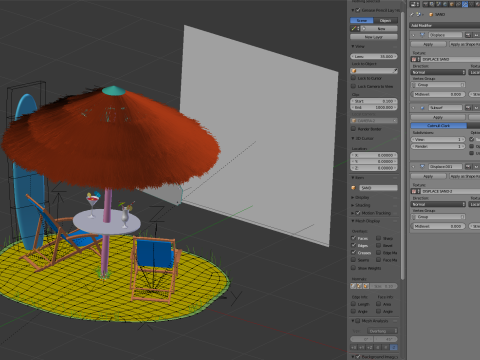 Beach Scene 3D Model