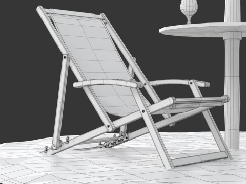 Beach Scene 3D Model