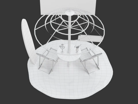 Beach Scene 3D Model