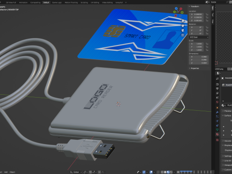 Smart Card Reader 3D Модель