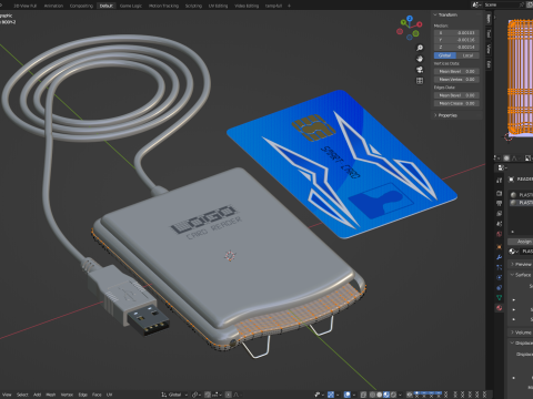 Smart Card Reader 3D Модель