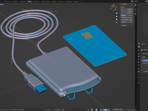 Smart Card Reader 3D Модель