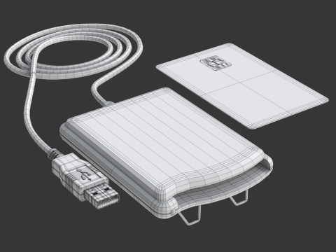 Smart Card Reader 3D Модель