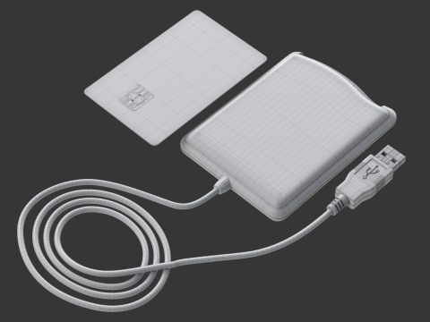Smart Card Reader 3D Модель