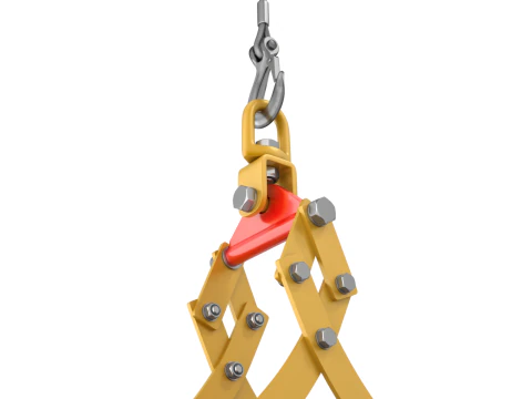 Rigged Log Lifting Tongs 3D Model