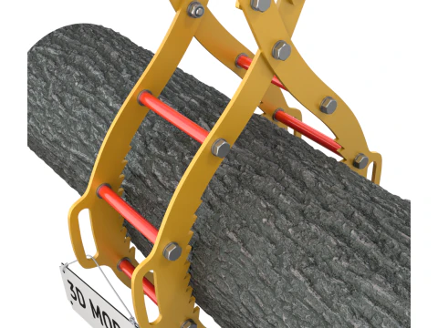 Rigged Log Lifting Tongs 3D Model