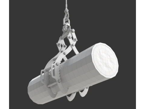 Rigged Log Lifting Tongs 3D Model