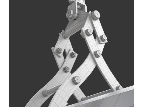 Rigged Log Lifting Tongs 3D Model