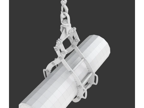 Rigged Log Lifting Tongs 3D Model