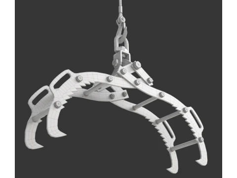 Rigged Log Lifting Tongs 3D Model