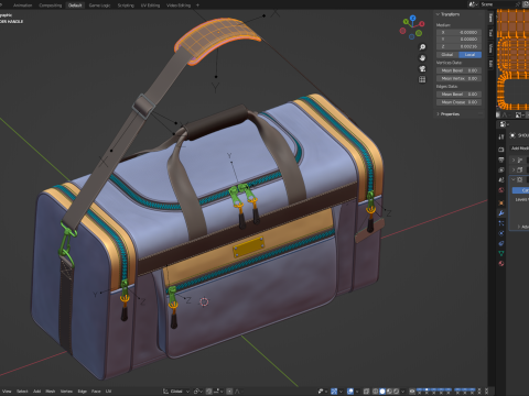 Sport Travel Bag 3D Model