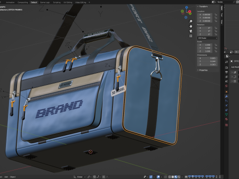 Sport Travel Bag 3D Model