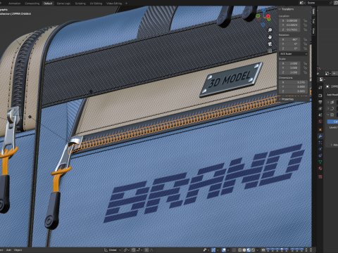 Sport Travel Bag 3D Model
