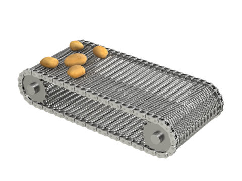 Editable Animated Wire Mesh Belt Modelo 3D