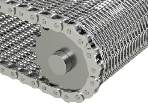 Editable Animated Wire Mesh Belt 3D Model