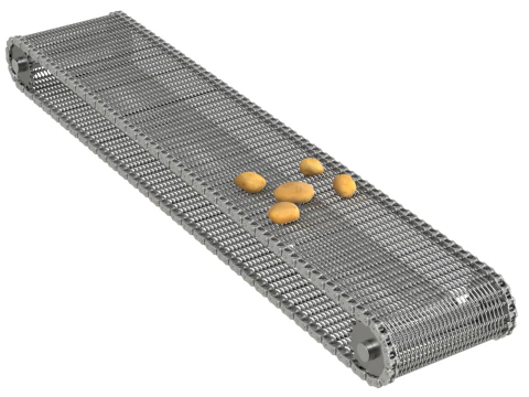 Editable Animated Wire Mesh Belt 3D Model