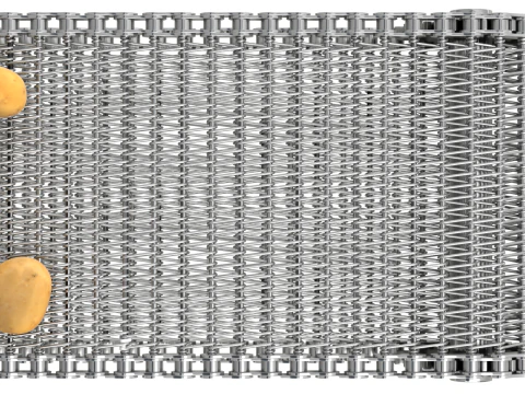 Editable Animated Wire Mesh Belt 3D Model