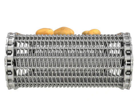 Editable Animated Wire Mesh Belt 3D Model