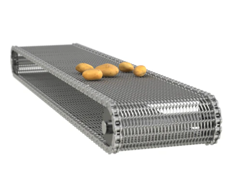 Editable Animated Wire Mesh Belt 3D Model