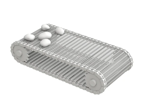 Editable Animated Wire Mesh Belt 3D Model